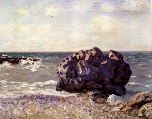 Alfred Sisley Langland Bay,Storr s Rock-Morning Sweden oil painting art